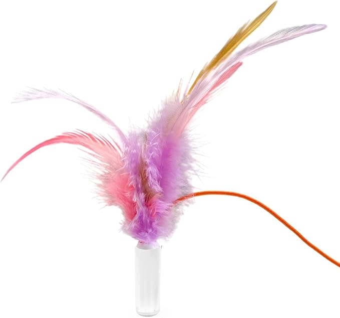 VIWIK Hide and Seek Cat Toy Replacement Feather Wands, 2 pcs Accessoriesis
