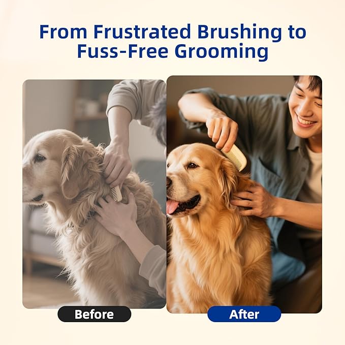 Unipaws Biotin Long-Haired Dog Conditioner β Volumizing, Anti-Shedding, Detangling & Softening for Glossy, Show-Ready Coats with Hibiscus β EWG Green & Medicated, Made in Korea, 16.9 Fl Oz / 500ml