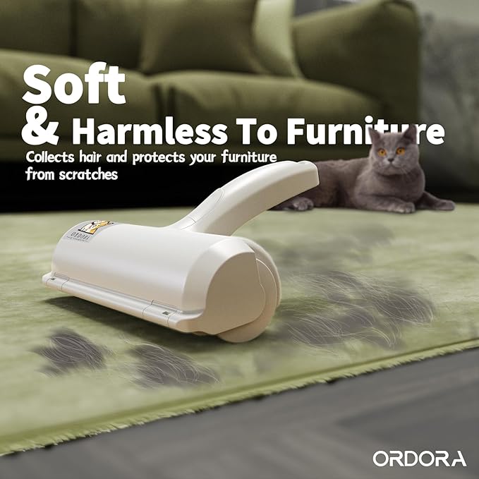 Ordora Pet Hair Removal Tool:Reusable Lint Roller for Pet Hair - Portable Pet Hair Remover - Dog and Cat Hair Remover for Couch, Furniture, Carpet, Clothes and Car Seat