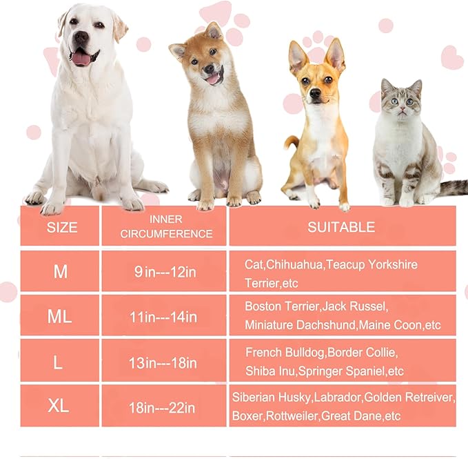 Inflatable Dog Cone Collar with Enhanced Anti-Licking, Soft Neck Donut for Dogs Cats, Recovery Pet Cone Collar After Surgery for Large Medium Small Dogs (Yellow Flower, Medium)
