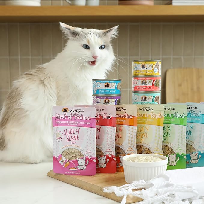 Weruva Wet Cat Food, The Chicken Lounge Paté Variety Pack, 3oz Can, Pack of 12