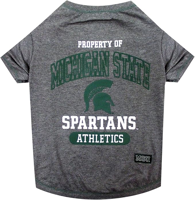 Pets First Collegiate Michigan State Spartans Dog T-Shirt, X-Large. - Licensed Shirt for Pets Team Colored with Team Logos.- Premium Stretchable Materials for The Comfrot of Your Dog & Cat.