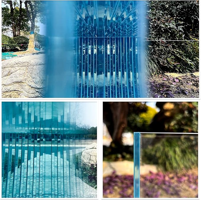 Ultra Clear Rimless Low Iron Glass Cubic Aquarium Tank (9.6Gal W17.72×D10.63×H11.81 inch(45x27x30cm)) 6mm Thickness Include Black Leveling Mat