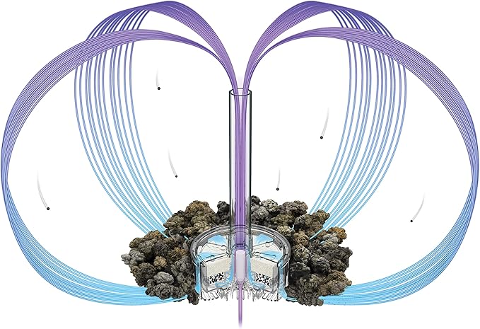 biOrb Classic 15 Acrylic 4-Gallon Aquarium with White LED Lights Modern Compact Tank for Tabletop or Desktop Display, Silver-Trimmed Tank
