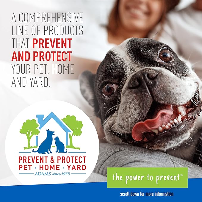 Adams Flea & Tick Home Spray with Precor, Kills Fleas, Flea Eggs, Flea Larvae, Bed Bugs, Ticks, Ants, Cockroaches, Spiders, Mosquitoes And Many Other Listed Nuisance Pests In The Home, 24 Fl Oz
