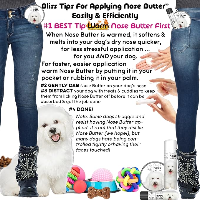 The Blissful Dog Bichon Frise Unscented Nose Butter, 1-Ounce