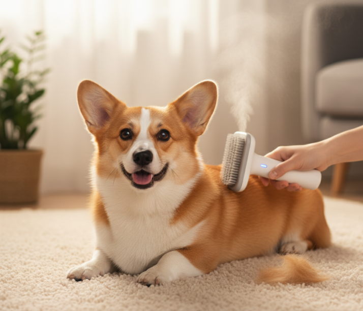 Steam-Powered Shine: The 3-in-1 Pet Grooming Brush That Dogs Actually Enjoy