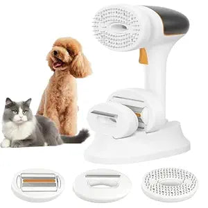 3-in-1 Dog Grooming Self-Cleaning Slicker BrushGrooming Tool for Dogs & Cats, Suitable for Shedding & Haired Pets