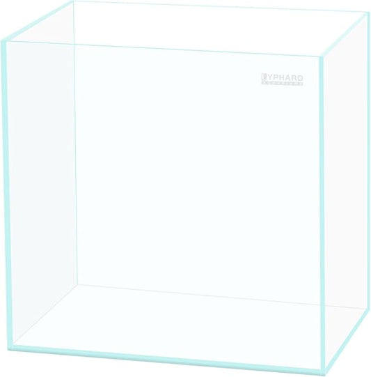 Tall Rimless Aquarium 3 Gallon, Ultra Clear Low Iron Nano Fish Tank for Betta, L7.9×W7.9×H11.8 Glass Thickness 5mm with EVA Foam Leveling Mat