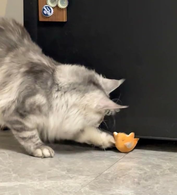 Plush Catnip Mice Toys with Crinkle Sound - 2 Pcs Interactive Cat Toys for Indoor Cats, Durable Stress Relief Eco-Friendly Small Mouse Chew Playthings（Camel+ Chestnut Color）