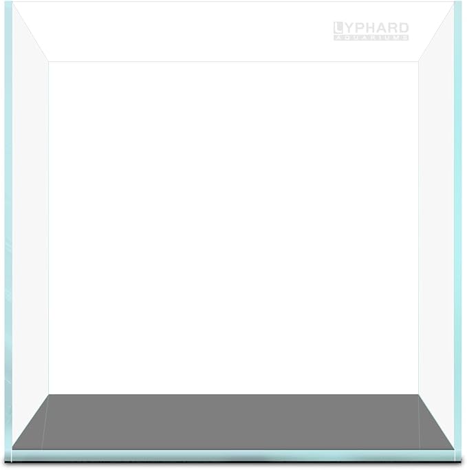 Rimless Aquarium 14.5 Gallon Tall Tank, Ultra Clear Low Iron Fish Tank for Betta Goldfish, L13.8×W13.8×H17.7 Glass Thickness 6mm with EVA Foam Leveling Mat