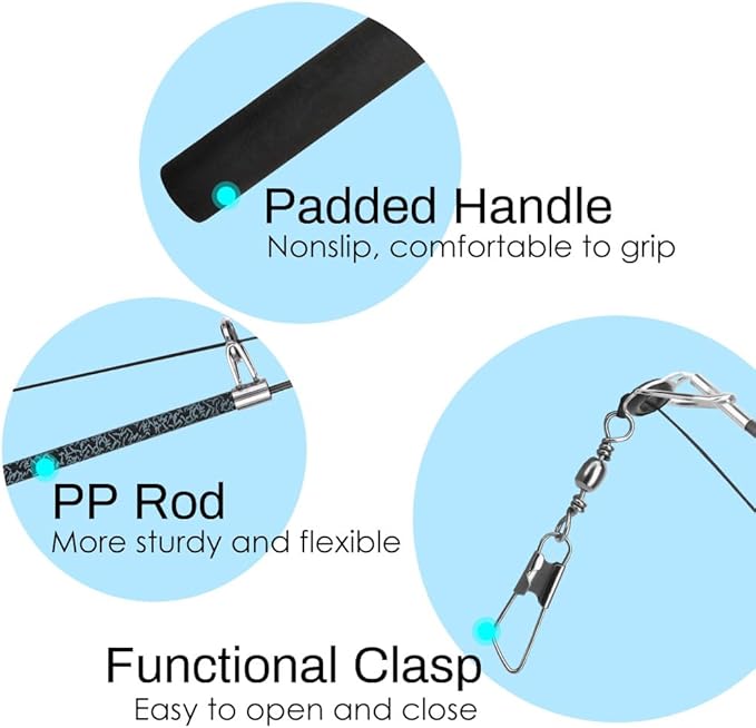 Pawaboo Cat Feather Toys, 4 Pack Interactive Cat Feather Teaser Wand Toys, Retractable Fishing Pole Wand Catcher Exerciser with Refill Fish, Dragonfly Worm with Bells, Fun Kitten Kitty Toy, Colorful