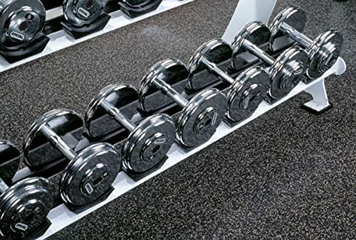 American Floor Mats 1/4in (7mm) Thick 10% Blue/Grey 4' x 50' Heavy Duty Rubber Rolls, Protective Exercise Mats, Home Gym Rubber Flooring