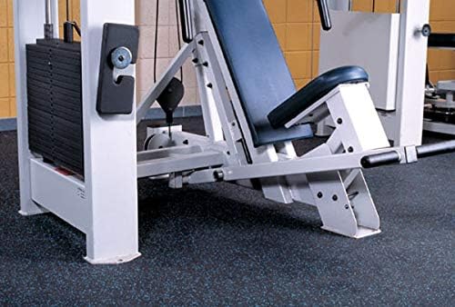 American Floor Mats 1/4in (7mm) Thick 10% Blue/Grey 4' x 50' Heavy Duty Rubber Rolls, Protective Exercise Mats, Home Gym Rubber Flooring