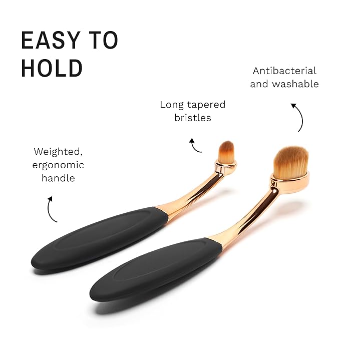 Eye Envy ProPowder Applicator Brush for Dogs and Cats. Use to Safely and Evenly Apply Tear Stain Powder. Large. Washable Superfine Fiber Hair. Long Tapered Bristles. Ergonomic Handle
