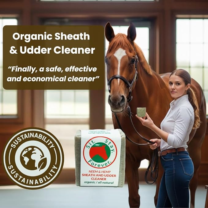 Sit Stay Forever Organic Neem & Hemp Sheath and Udder Cleaner, 7 oz bar.