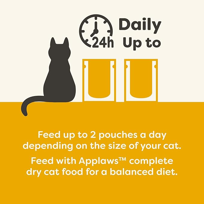 Applaws Natural Wet Cat Food in Broth, Limited Ingredient Wet Cat Food Pouches, No Additives, Made with Natural Ingredients, Chicken Breast in Broth (12 x 5.3oz Pouches)