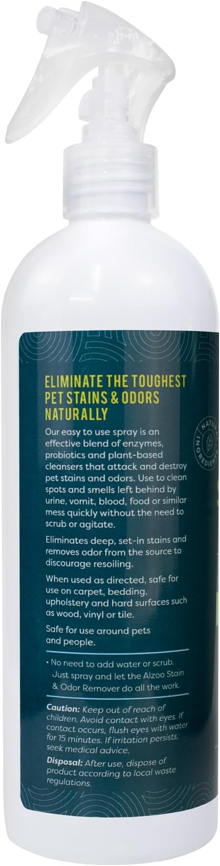 Stain & Odor Remover, Quickly Lifts & Dissolves Pet Stains & Helps Eliminate Odors, 100% Plant-Based Active Ingredients, Lavender Vanilla Scent, 16 Fl. Oz Spray Bottle