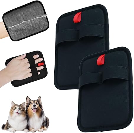Pet Hair Removal Glove, Pet Hair Remover, Pet Hair Removal Gloves for Cats & Dogs, Reusable Pet Hair Remover for Couch, Furniture, Carpet, Curtain, 2025 Upgraded Pet Hair Removal Tool (2PC)