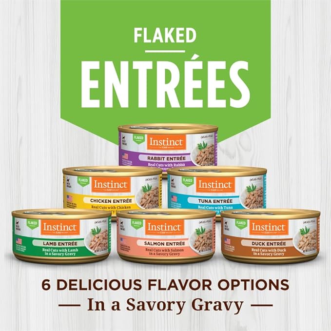 Instinct Flaked Entrée Wet Canned Cat Food - Chicken, 5.5 oz. Cans (Pack of 12)