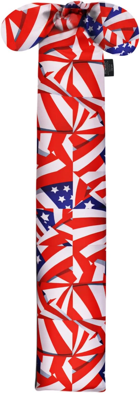 Harrison Howard Stretchy Tail Bag Breathable Horse Tail Guard Slip on Design Protect Horse Tail 2 Strand Closure Straps Keep Tail Clean & Protected 22" L Length Makes Grooming Easy-Flag Grid