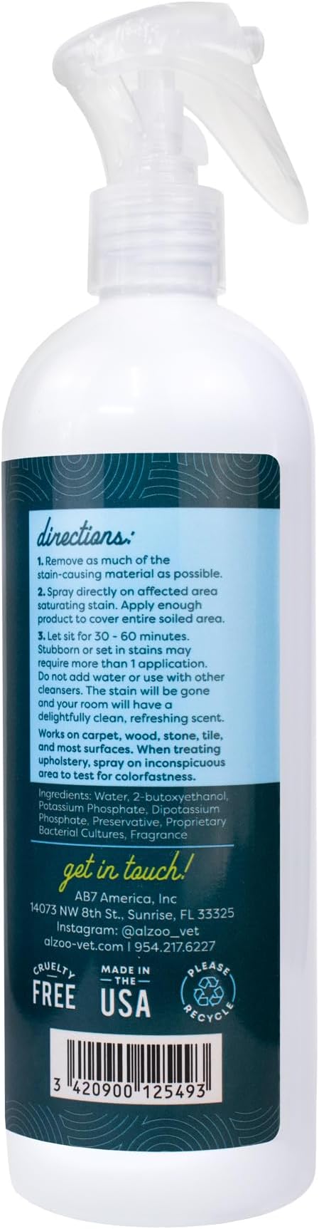 Stain & Odor Remover, Quickly Lifts & Dissolves Pet Stains & Helps Eliminate Odors, 100% Plant-Based Active Ingredients, Apple Blossom Scent, 16 Fl. Oz Spray Bottle