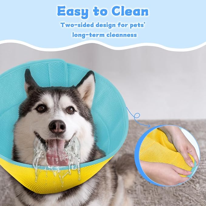 Inspack Soft Dog Cone Collar Alternative, E Cones for Small Dogs/Cat/Puppy to Stop Licking after Surgery, Comfortable All Paws Comfy Elizabethan Collars, Neuter Recovery Ecollars of Shame Alternatives