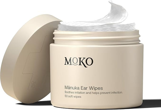 Manuka Dog Ear Cleaner Wipes - Otic Cleanser for Dogs to Stop Ear Itching, and Infections with Aloe and Manuka Honey - 50 Count