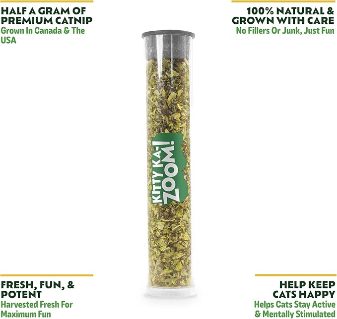 ZOOMIE Shark Kicker - Refillable Catnip Toy + Catnip | High Potency Hand Harvested Fresh | Soft Plush for Engaging Play