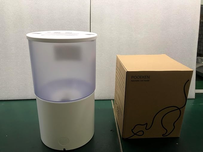 Automatic Cat Feeder Food Dispenser: 4L Timed Small Dog Dry Food Dispenser with 10s Voice - Distributeur Nourriture Chat Hund Programmable - Auto Pet Feeder with 1-6 Meals White