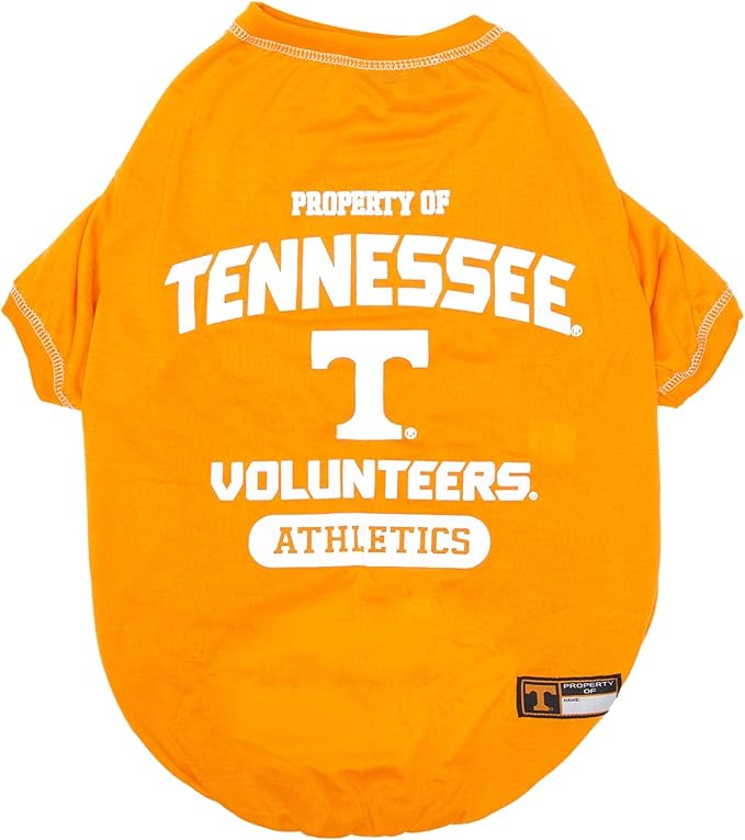 Pets First Collegiate TENNESSEE VOLUNTEERS Dog T-Shirt, Large. - Licensed Shirt for Pets Team Colored with Team Logos.- Premium Stretchable Materials for the Comfrot of your Dog & Cat.
