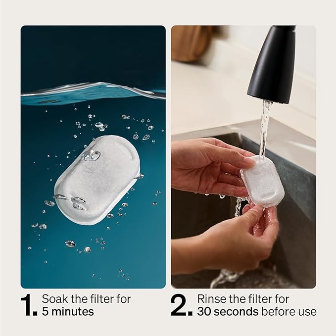 PETLIBRO 4 Pack Replacement Filters for Stainless Steel Cat Water Fountain PLWF003 / PLWF006, Adjustable Water Flow Pet Fountain, Super Quiet Dog Water Dispenser