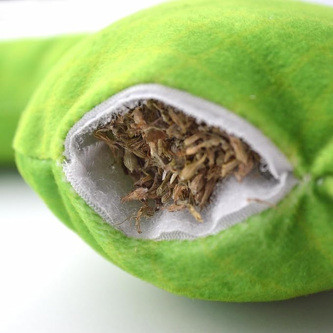 ZOOMIE Snake Kicker - Refillable Catnip Toy + Catnip | High Potency Hand Harvested Fresh | Soft Plush for Engaging Play