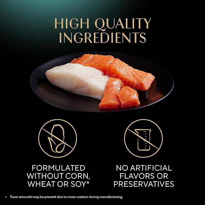 Sheba Gravy Indulgence Adult Wet Cat Food Salmon Entree and Whitefish Entree in Extra Gravy Variety Pack, 2.6 oz. Twin-Pack Trays, (12 Count, 24 Servings) (Pack of 2)