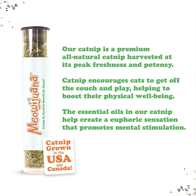 Meowijuana Get a Rise Bundle | Get a Rise Refillable Balloon Toy and Cloud 9 Catnip Blend | Promotes Play and Cat Health | Includes North American Organic Catnip