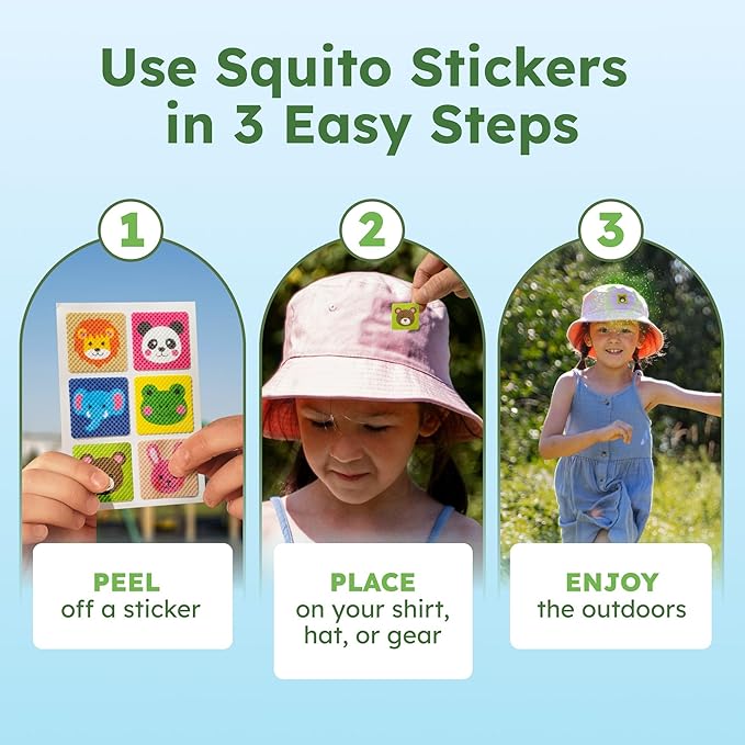 BugMD Squito Stickers Mosquito Repellent Patch Stickers for Kids (234 Patches), Safe & Effective Insect Repellent Patches for Toddlers, Kids, Camping, Beach & Outdoor Essentials