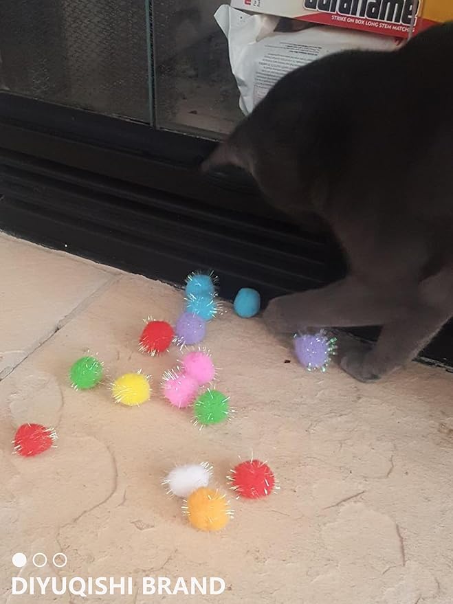 50-Pack Soft Cat Toy Balls – Fun Playtime & Exercise for All Cats (1.5 inch, Cat Toys Mega Set)