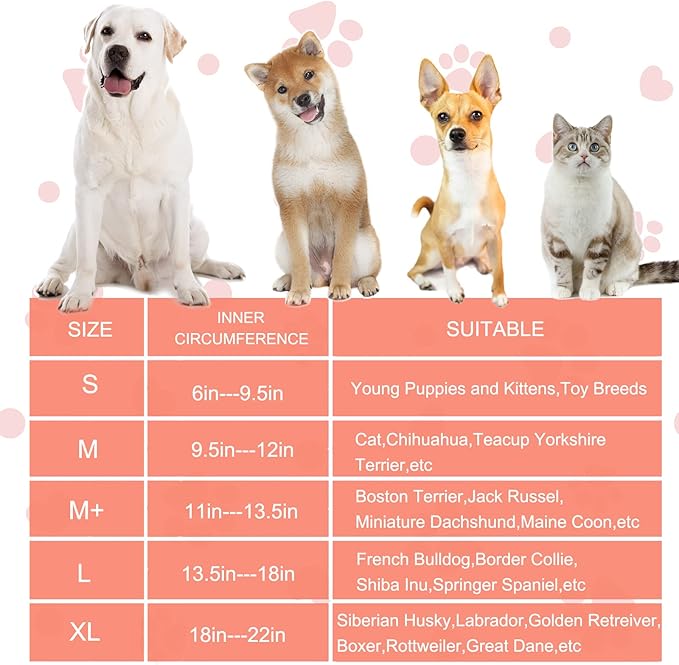 Inflatable Dog Cone Collar with Enhanced Anti-Licking, Soft Neck Donut for Dogs Cats, Recovery Pet Cone Collar After Surgery for Large Medium Small Dogs… (Watermelon, Small)