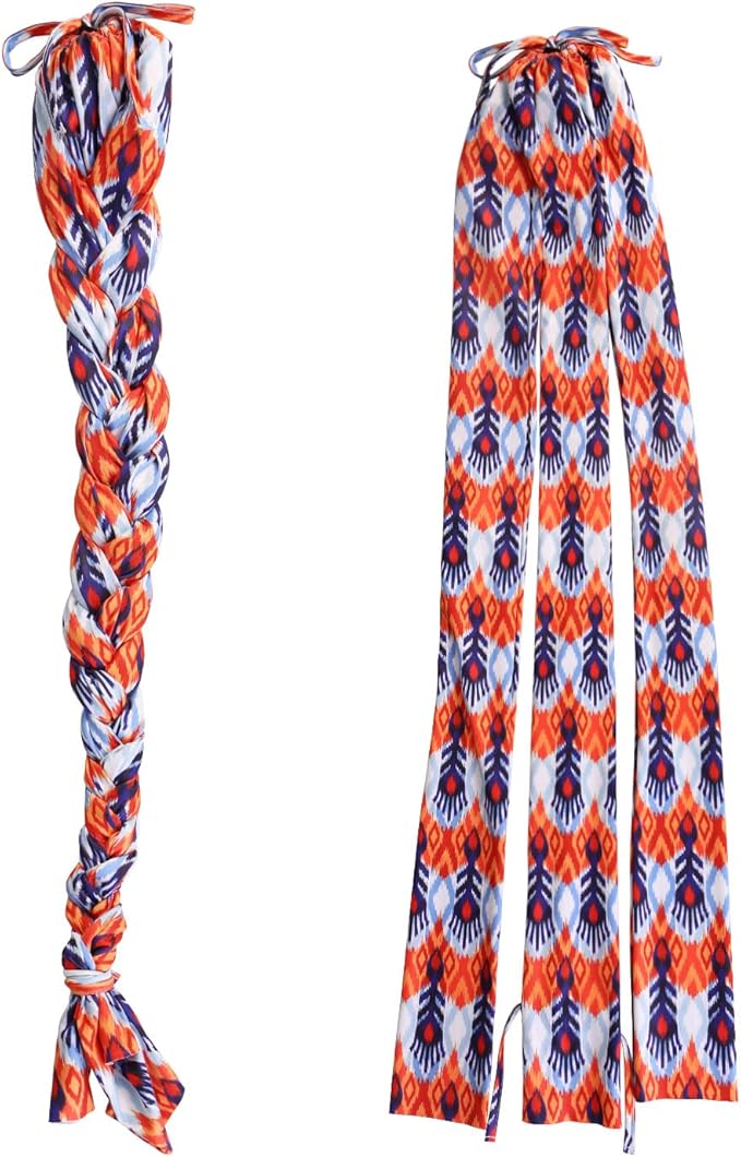 Harrison Howard 3 Tube Stretchy Fabrics Adjustable Closure Lightweight Horse Tail Bag for Horses Braid-in Tail Bag