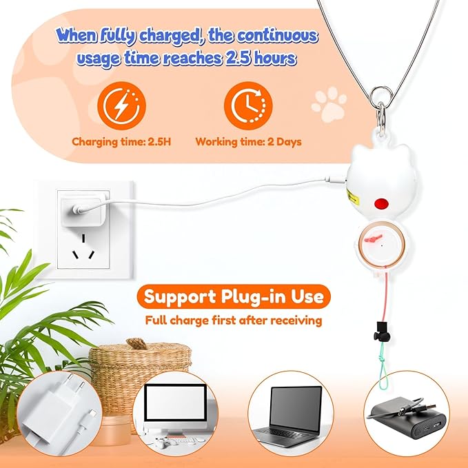 Interactive Cat Toys for Bored Indoor Cats Feather Toys Cat Enrichment for Bored Indoor Adult Cats Kittens-Enhanced with 10 Attachments Mice Rechargeable Auto-Swinging 3in1 Door-Mounted Cat Toy