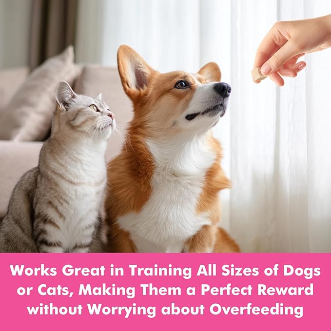 Freeze Dried Cats & Dogs Raw Treats, All Natural Single Ingredient Chicken Breast, High Protein Healthy Pet Training Treats or Food Topper, 11.3 oz