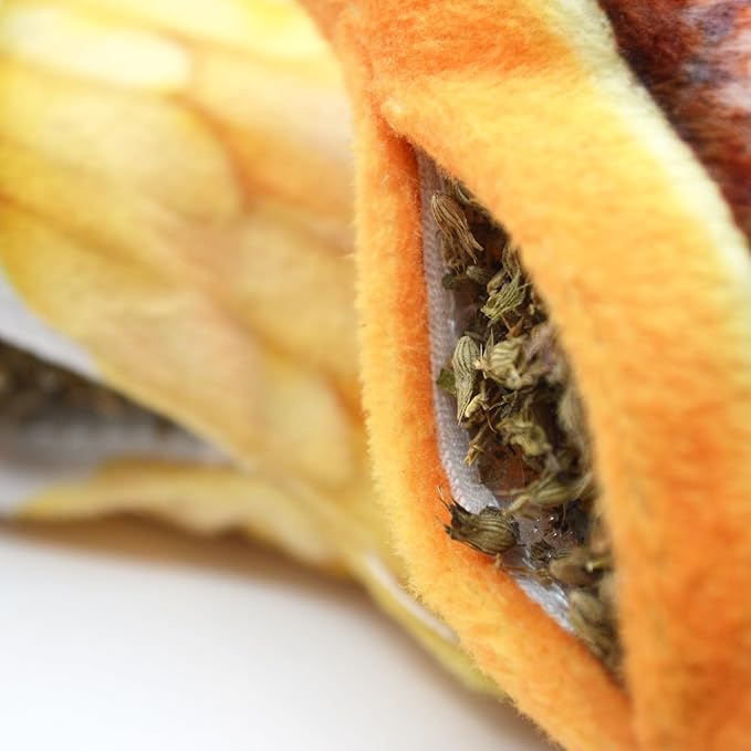 Meowijuana Refillable Cat Toys | Get Hungry - Burger and Fries Catnip Toys | Includes Potent Hand Harvested Catnip Grown in North America | Promotes Play and Cat Health