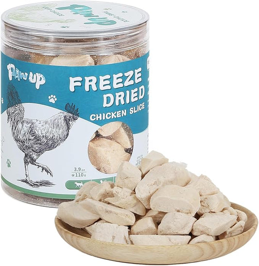 Freeze Dried Cat Treats, Raw Chicken Food for Dogs Cats, Single Ingredient, High Protein Natural Healthy Topper, 3.8 oz