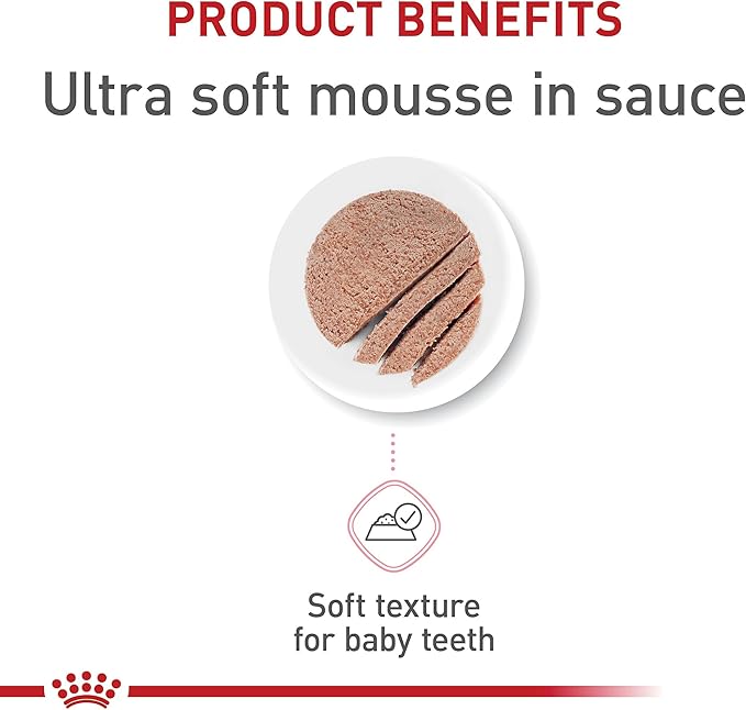 Royal Canin Feline Health Nutrition Mother & Babycat Ultra Soft Mousse in Sauce Canned Cat Food, 3 oz can (12-count)