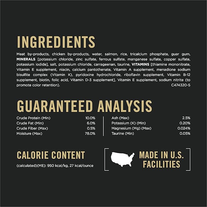 Purina Pro Plan Urinary Tract Cat Food Wet Pate, Urinary Tract Health Salmon Entree - (24) 5.5 oz. Cans