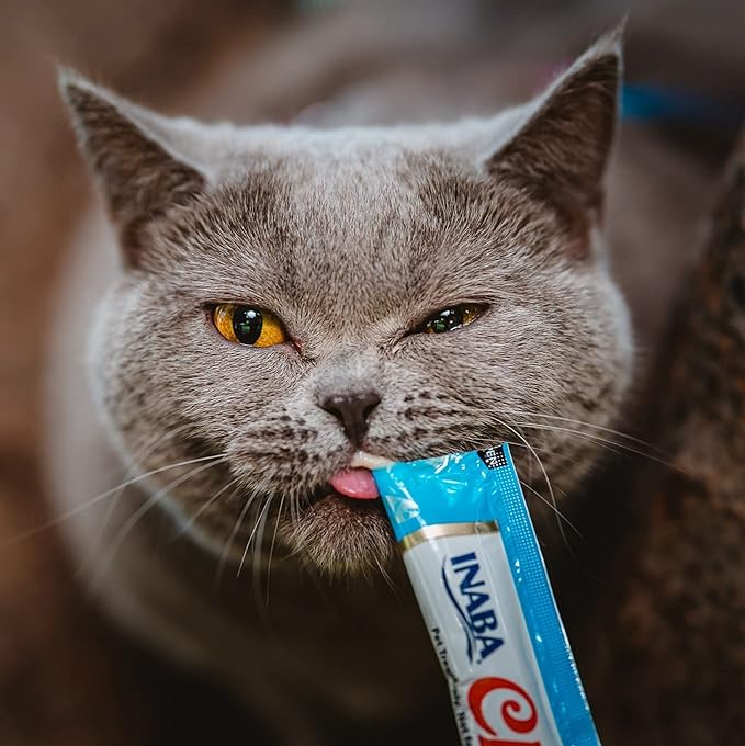 INABA Churu Lickable Creamy Purée Cat Treats 5 Flavor Variety Pack of 40 Tubes