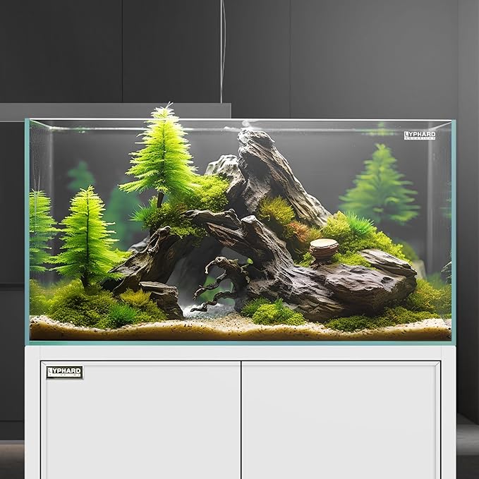 Rimless Aquarium 14.5 Gallon Tall Tank, Ultra Clear Low Iron Fish Tank for Betta Goldfish, L13.8×W13.8×H17.7 Glass Thickness 6mm with EVA Foam Leveling Mat
