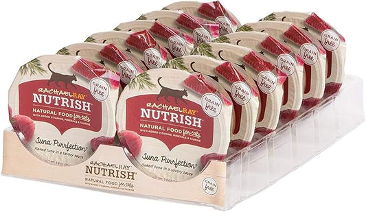 Rachael Ray Nutrish Natural Wet Cat Food, Tuna Purrfection Recipe, 2.8 Ounce Cup (Pack of 12), Grain Free (6303340281)