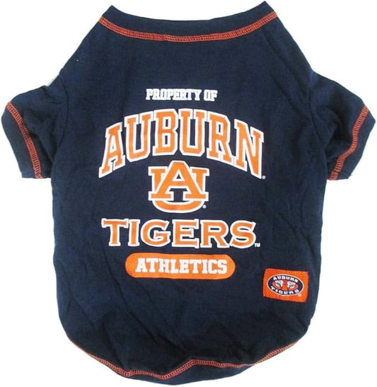 Pets First Collegiate AUBURN TIGERS Dog T-Shirt, Small. - Licensed Shirt for Pets Team Colored with Team Logos.- Premium Stretchable Materials for the Comfrot of your Dog & Cat.
