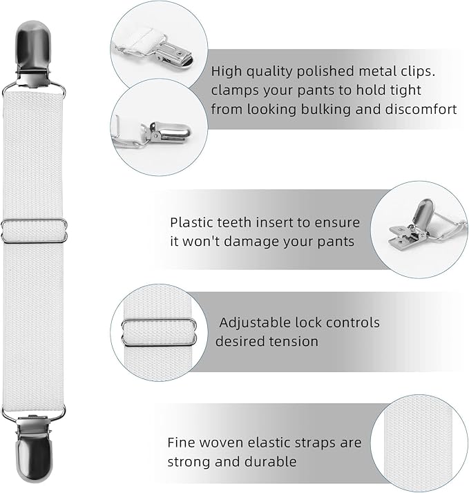 Adjustable Boot Straps Pant Stirrups Clips Boot Clips